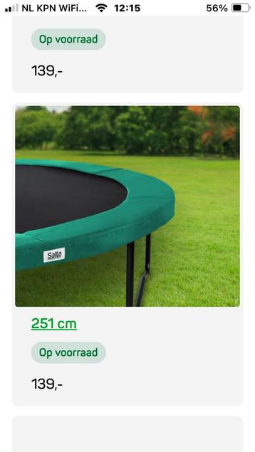 Trampoline rand groen 251 beschikbaar voor biedingen
