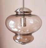 Vintage druppel lamp | Dijkstra | Jaren 70 lamp | rookglas, Ophalen of Verzenden, Minder dan 50 cm