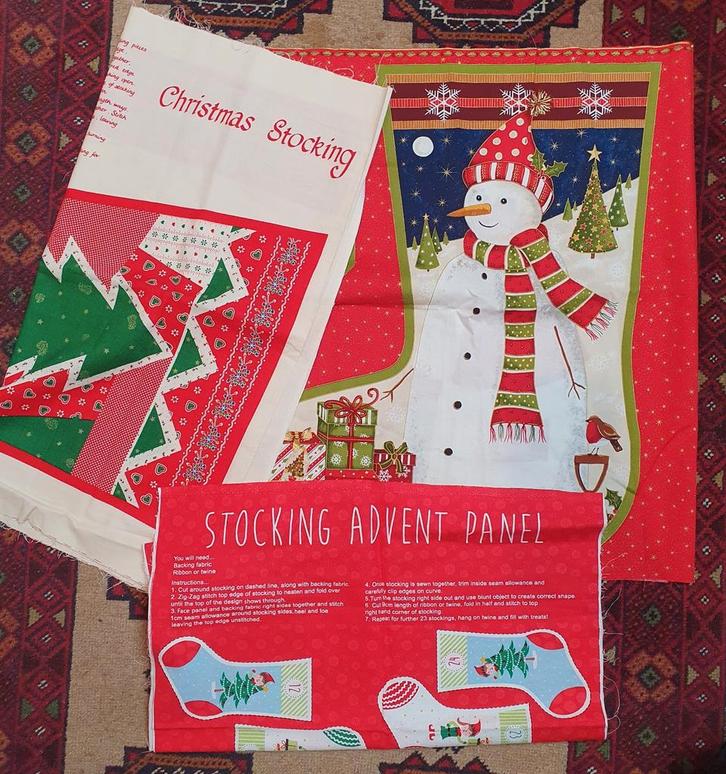 engelse kerst sokken patchwork panelen, Hobby en Vrije tijd, Naaien en Fournituren, Nieuw, Verzenden