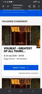 Volbeat ziggo 23 september 1 x staanplaats, Tickets en Kaartjes, Evenementen en Festivals, Twee personen