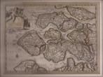 Handgekleurde Kaart Zeeland De Leth ca. 1740, Antiek en Kunst, Kunst | Etsen en Gravures, Ophalen of Verzenden