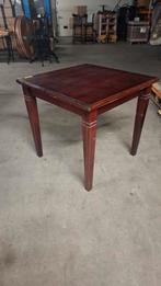 36 horeca cafe tafels rubberwood massief hout 80x80/120 set, Ophalen of Verzenden, Zo goed als nieuw, 75 cm of meer, 60 cm of meer