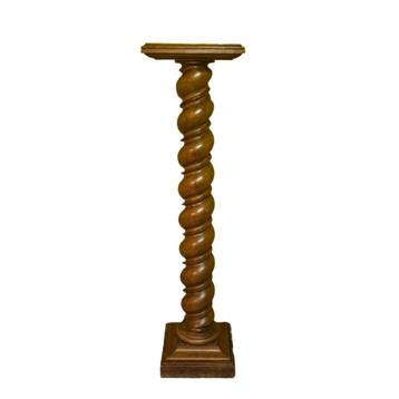 Grote Franse notenhouten getorste pilaar circa 1870 beschikbaar voor biedingen