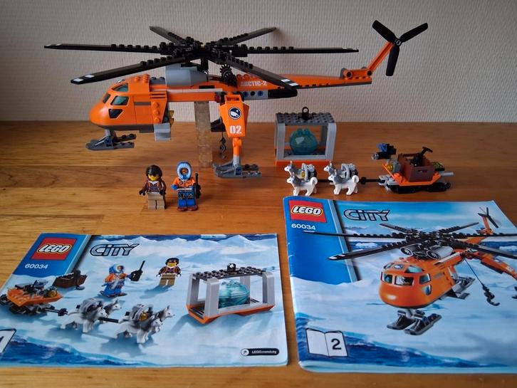 Lego city artic helikopterkraan sledehonden compleet boekjes, Kinderen en Baby's, Speelgoed | Duplo en Lego, Zo goed als nieuw