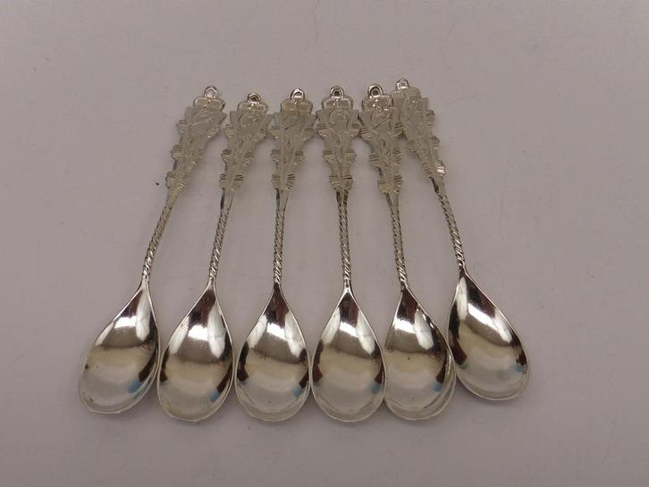 6 zilveren theelepeltjes                                 Z33, Antiek en Kunst, Antiek | Goud en Zilver, Zilver, Ophalen of Verzenden