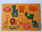 Simplex retro houten knopjes puzzel dieren - jr 70, Ophalen of Verzenden, Minder dan 10 stukjes, Gebruikt, 6 maanden tot 2 jaar