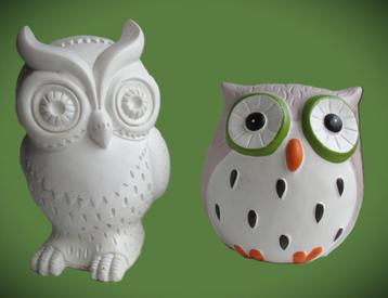 Uilen~Uil~Uiltjes om te verven of neer te zetten beschikbaar voor biedingen