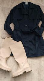 Trenchcoat size L kleur navy, Ophalen of Verzenden, Zo goed als nieuw, Blauw
