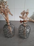 2 vazen, Ophalen, Zo goed als nieuw, Glas, Minder dan 50 cm
