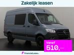 Mercedes-Benz Sprinter 316CDI L2H2 Dubbele Cabine | 2xSchuif, Auto's, Bestelauto's, Parkeercamera, Stof, Gebruikt, Zwart