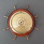 Vintage ca. 1960's maritieme BAROMETER in stuurwielontwerp, Ophalen of Verzenden, Gebruikt, Barometer