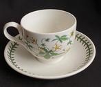 Kop met schotel van The Botanic Garden / Portmeirion, Keramiek, Ophalen of Verzenden, Zo goed als nieuw, Overige stijlen