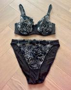 Allande Lingerie Set 70E/38 Bloem Print (LEES BESCHRIJVING), Zwart, Ophalen of Verzenden, Setje