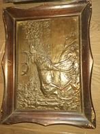 Antiek Koperen Schilderij met Herten, Antiek en Kunst, Ophalen