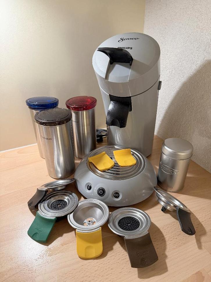SENSEO GRIJS | XL waterreservoir | Veel toebehoren!, Witgoed en Apparatuur, Koffiezetapparaten, Gebruikt, Koffiepads en cups, Koffiemachine
