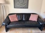 Leolux Bora Bora 2,5-zits bank - Zwart leder 2 stuks., Huis en Inrichting, Gebruikt, 150 tot 200 cm, Tweepersoons, Ophalen of Verzenden