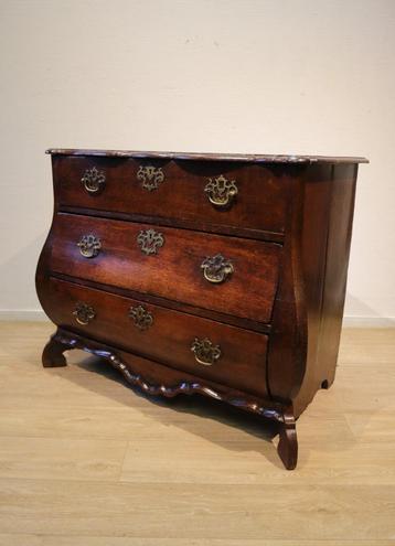 Antieke Hollandse ladekast, commode 18e eeuw 