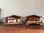 Twee Miniatuur Chalets met Muziekdoos, Ophalen of Verzenden, Gebruikt