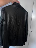 Zwarte leren blazer maat M, Ophalen of Verzenden, Zo goed als nieuw, Zwart