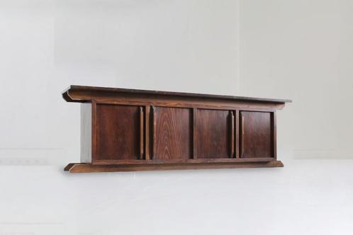 Vintage Italian sideboard solid wood 1960s, Huis en Inrichting, Kasten | Dressoirs, Zo goed als nieuw, 200 cm of meer, 25 tot 50 cm