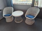 Witte rotan stoelen met tafeltje, Antiek en Kunst, Ophalen