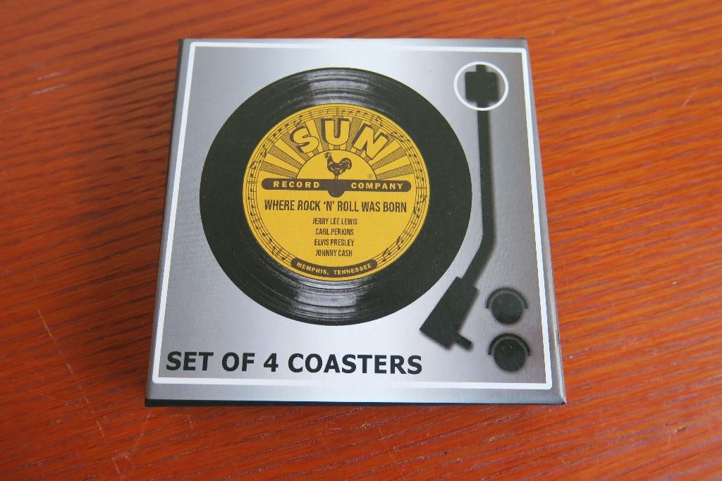 Sun Records "Where Rock' n' Roll Was Born onderzetters Elvis, Verzamelen, Muziek, Artiesten en Beroemdheden, Nieuw, Overige typen