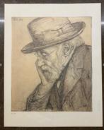 Portret van Jozef Israëls door Jan Veth, Ophalen of Verzenden, Zo goed als nieuw, Voor 1940, Prent