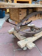 Antieke houten rijtuigbank koetsbank bank, Ophalen