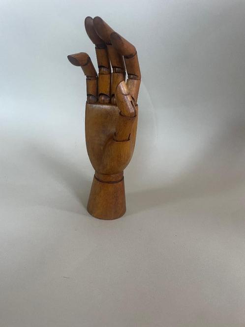 Houten gelede hand voor natekenen of decoratie, Antiek en Kunst, Curiosa en Brocante, Ophalen of Verzenden