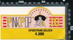 Sticker: Pinkpop 1979, Verzamelen, Stickers, Ophalen of Verzenden, Zo goed als nieuw, Bedrijf of Vereniging