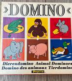 Retro domino spel van karton, Ophalen of Verzenden, Gebruikt