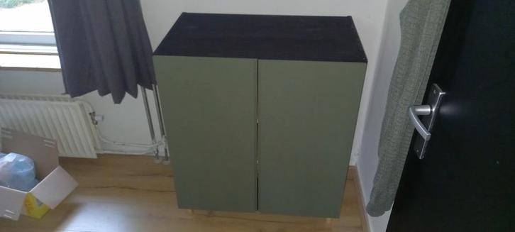 Ikea Ivar kast, groen/zwart, 80x50x92cm, Huis en Inrichting, Kasten | Stellingkasten, Gebruikt, Ophalen