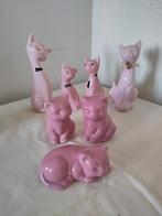 Verzameling roze kattenbeeldjes, Ophalen of Verzenden, Gebruikt, Dier