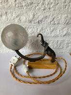 art deco olifant lamp op Siena marmer jaren 30, Ophalen of Verzenden