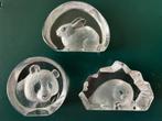 3 kristallen dierenbeelden – Mats Jonasson / Målerås, Antiek en Kunst, Antiek | Glas en Kristal, Ophalen