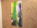 2x canvas schilderij en 1 echt schilderij, Antiek en Kunst, Ophalen