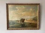 Schilderij mosselvisser sntiek, Antiek en Kunst, Kunst | Schilderijen | Klassiek, Ophalen