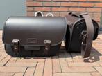 Originele Triumph donkerbruine gewaxte katoenen koffers, Motoren, Accessoires | Koffers en Tassen, Ophalen, Zo goed als nieuw