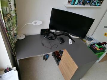 Hoekbureau Antraciet Computer desk 124 x 45 x 77 cm beschikbaar voor biedingen
