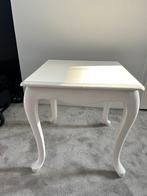 Wit hoogglans bijzettafel met barok poten, Huis en Inrichting, Tafels | Bijzettafels, Ophalen, Minder dan 45 cm, Minder dan 55 cm