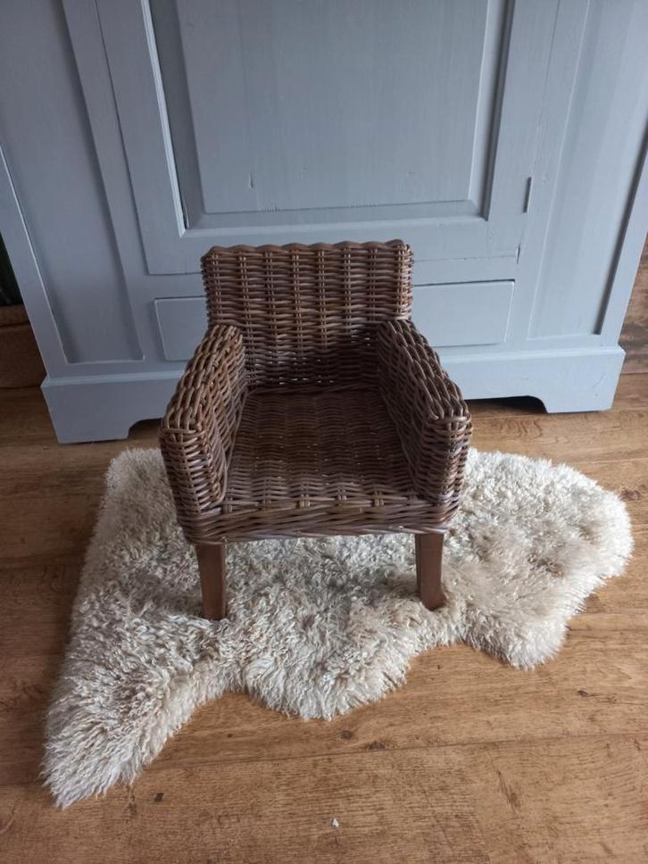 Rieten Kinderstoel Brocante Landelijk - Nieuwstaat!, Huis en Inrichting, Stoelen, Ophalen of Verzenden