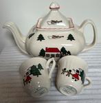 Mason ‘s Christmas Village theepot +2 koffiekopjes, Ophalen of Verzenden