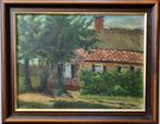 Henriette Pessers, boerderij, olieverf op paneel, gesigneerd, Antiek en Kunst, Kunst | Schilderijen | Klassiek, Ophalen of Verzenden