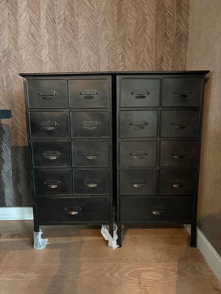 Ladenkast, Huis en Inrichting, Kasten | Dressoirs, Gebruikt, 50 tot 100 cm, 25 tot 50 cm, Met lade(s), Metaal, Ophalen