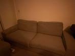 KIVIK 3-zitsbank + poef - beige/grijs, Huis en Inrichting, Ophalen, 125 cm of meer, Zo goed als nieuw, Stof