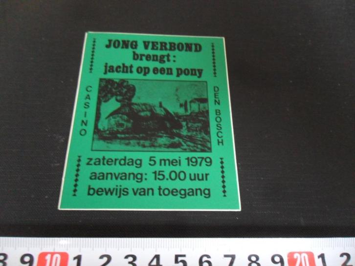 sticker casino den bosch jong verbond brengt: jacht op pony, Verzamelen, Stickers, Zo goed als nieuw, Ophalen