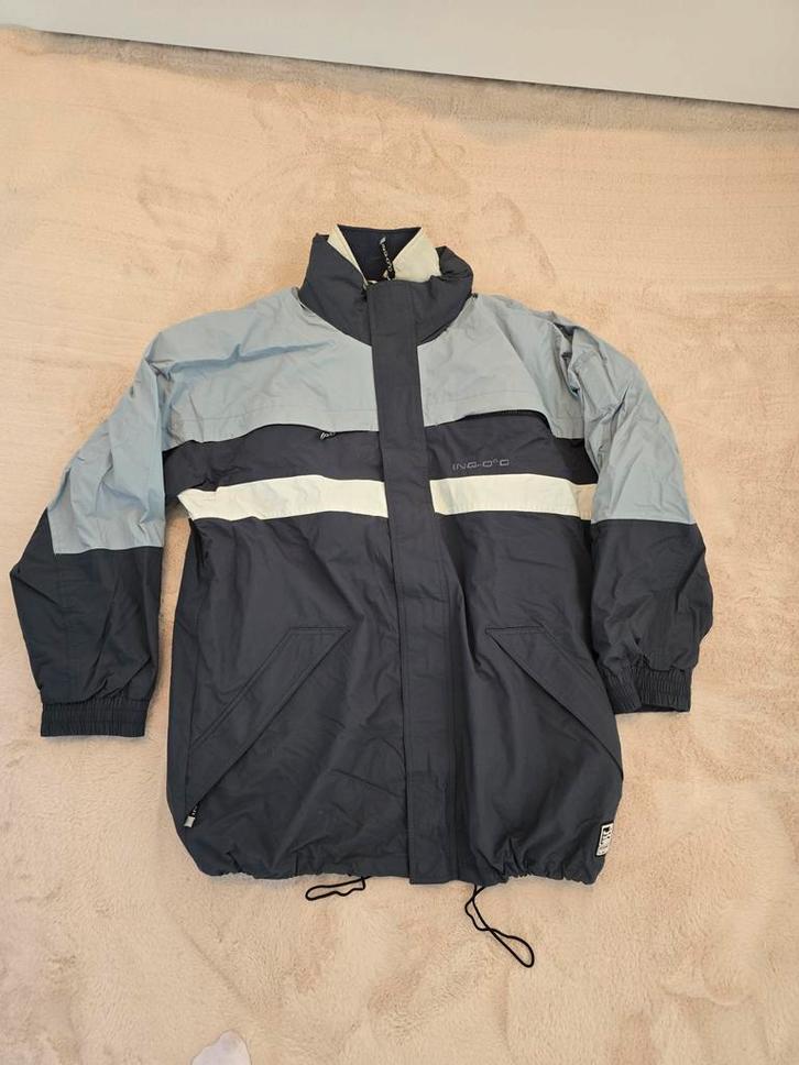 INQ Skijas Maat L met Fleece Binnenjas, Kleding | Heren, Jassen | Zomer, Zo goed als nieuw, Maat 52/54 (L), Blauw, Ophalen of Verzenden