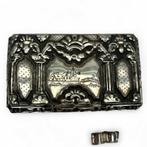 19e eeuwse zilveren tabaksdoos, 1872, Antiek en Kunst, Ophalen of Verzenden, Zilver