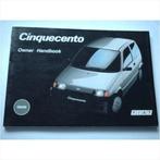 Fiat Cinquecento Instructieboekje 1992 #1 Engels, Auto diversen, Handleidingen en Instructieboekjes, Ophalen of Verzenden