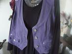 paars spijker gilet en tuniek, Ophalen of Verzenden, Zo goed als nieuw, Paars, Blouse of Tuniek